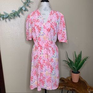 Oscar de la Renta ~ Vintage Pink Floral Robe